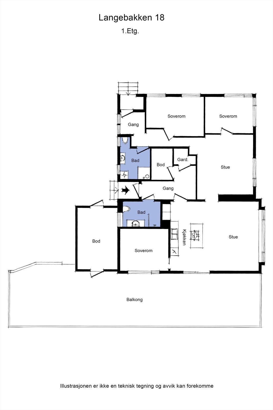 Plantegning 1.et Galleribilde