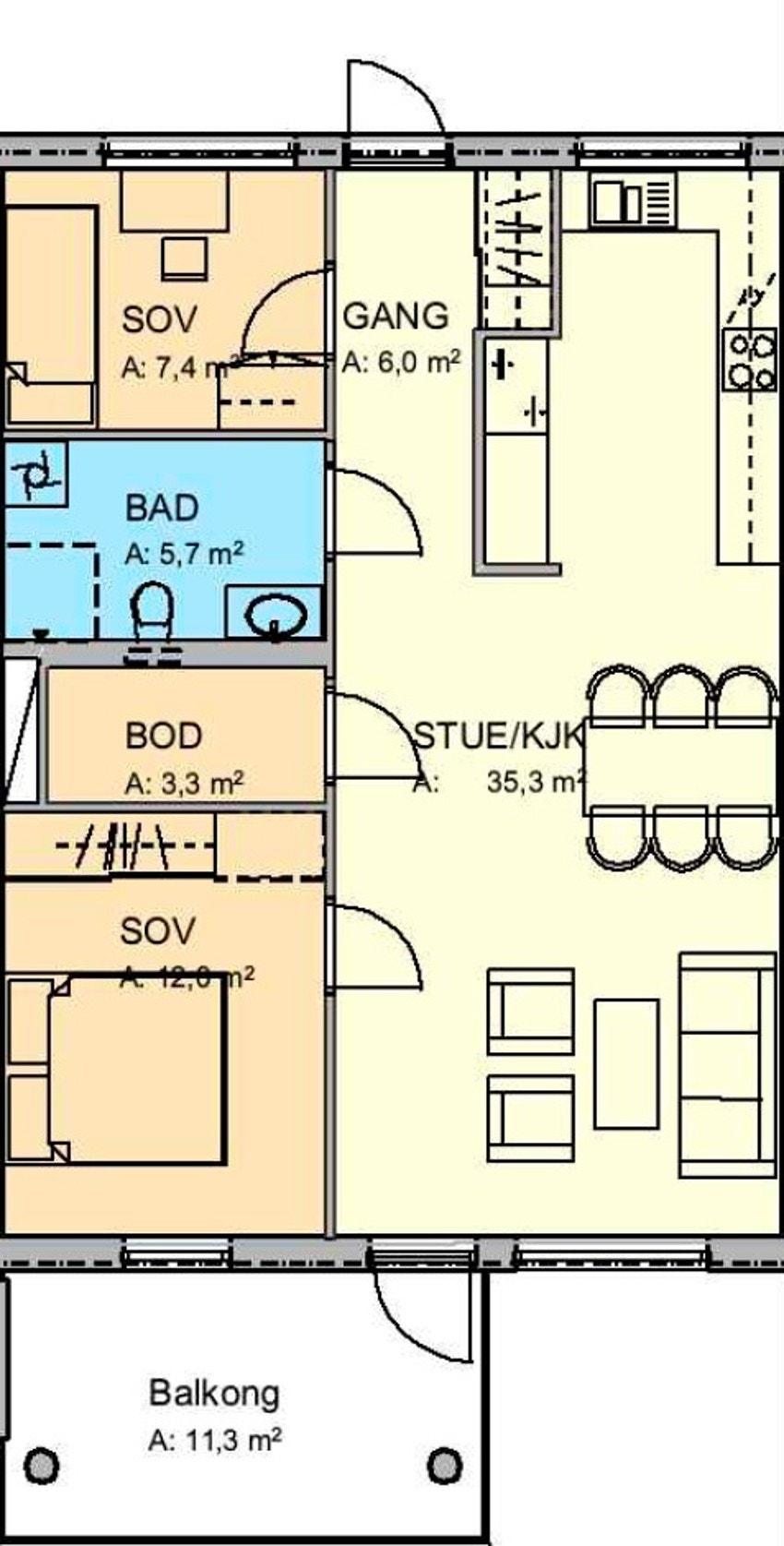 Målsatte plantegninger Galleribilde