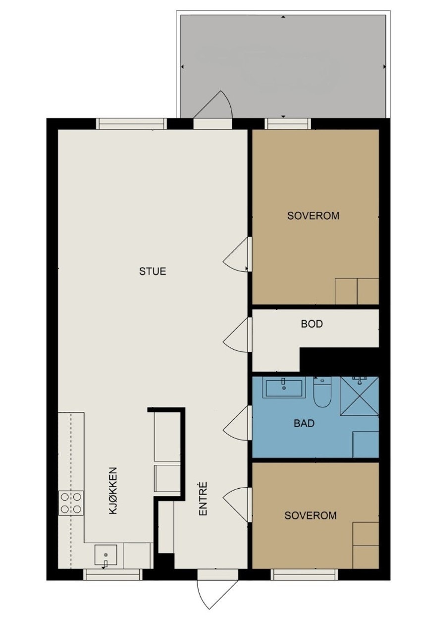 Plantegning, Rødhettestien 2A Galleribilde