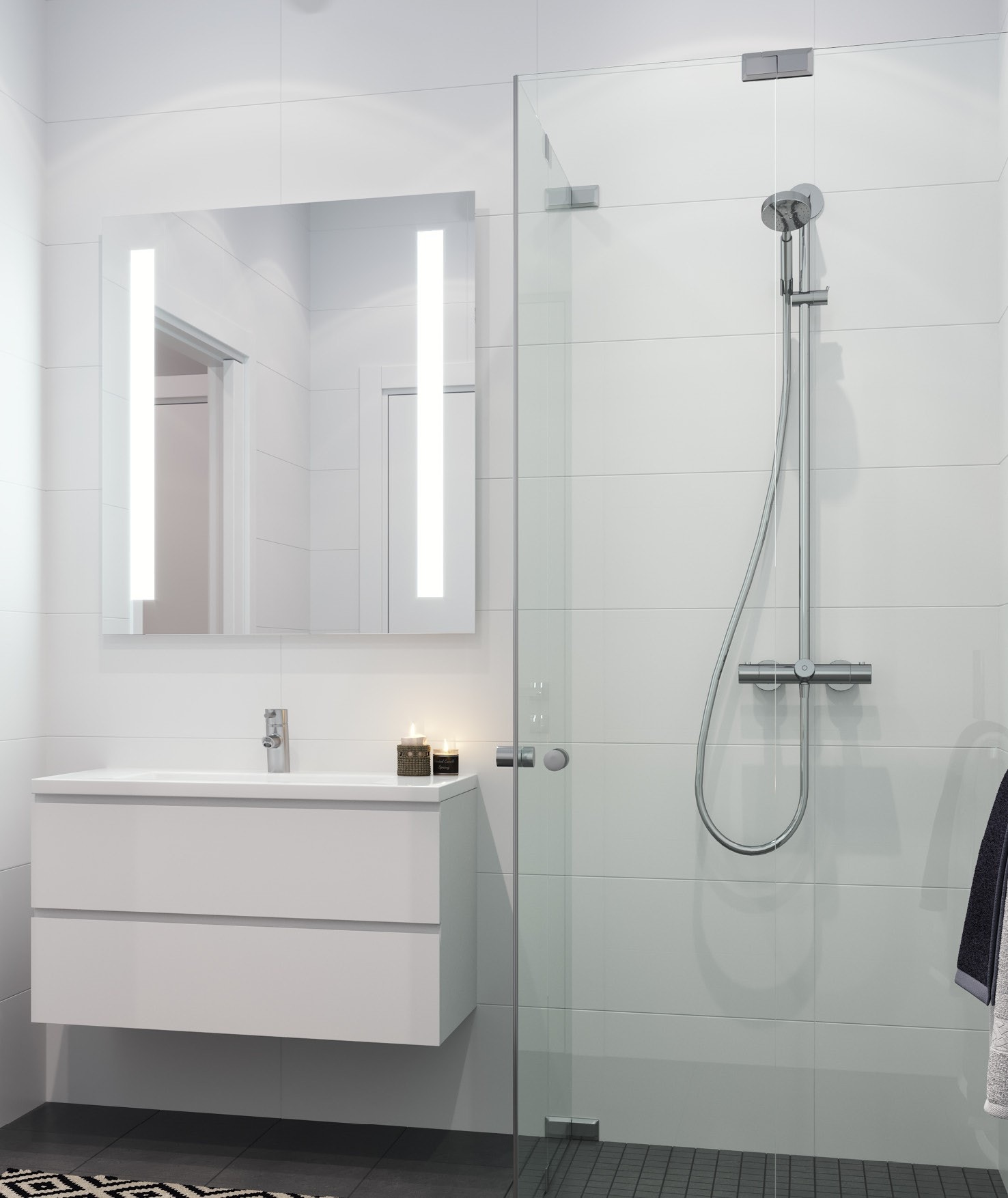 Romslig bad i 2. etasje samt gjestetoalett ved entre i 1. etasje. . Avvik vil forekomme. Galleribilde