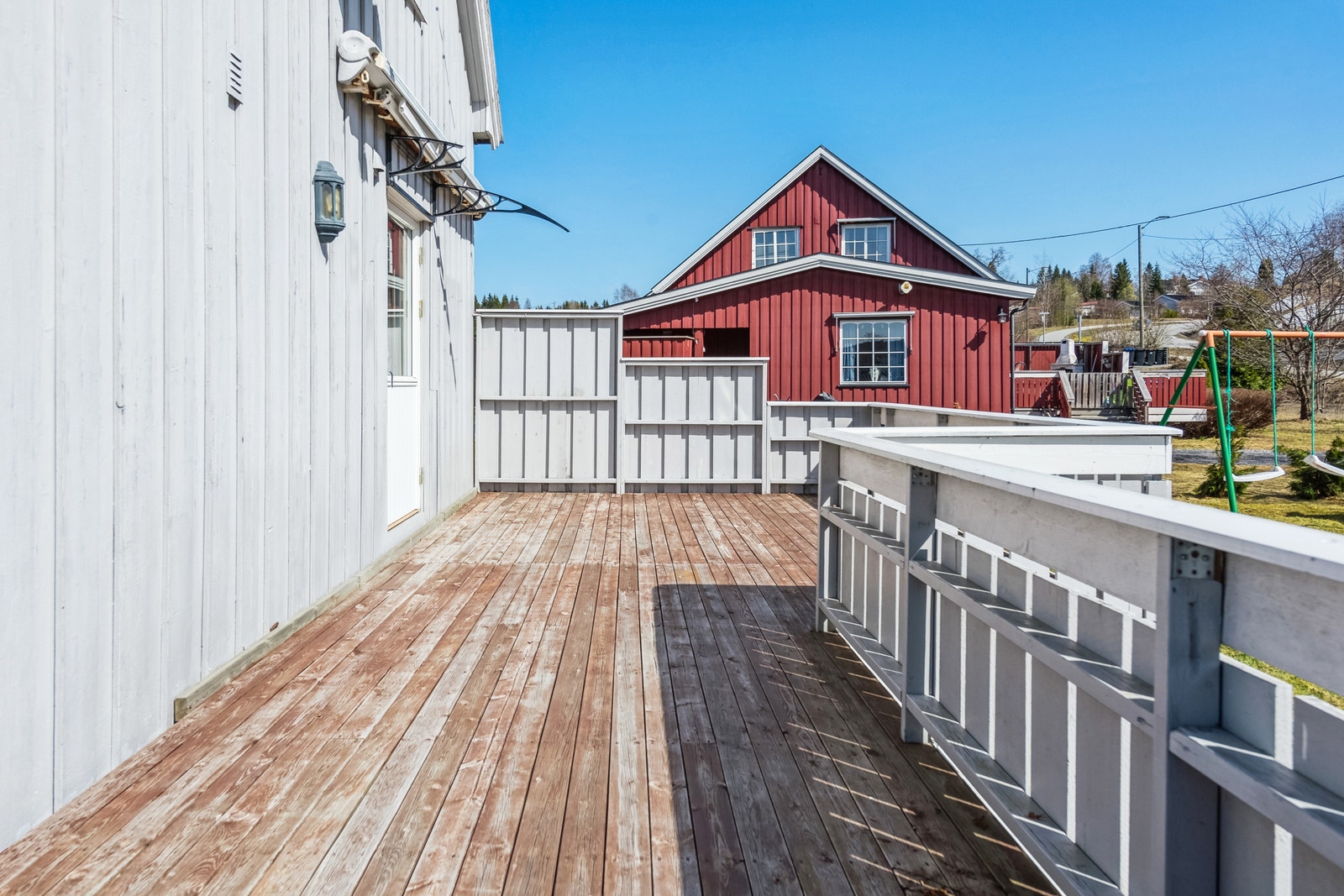 Terrasse med gode solforhold Galleribilde