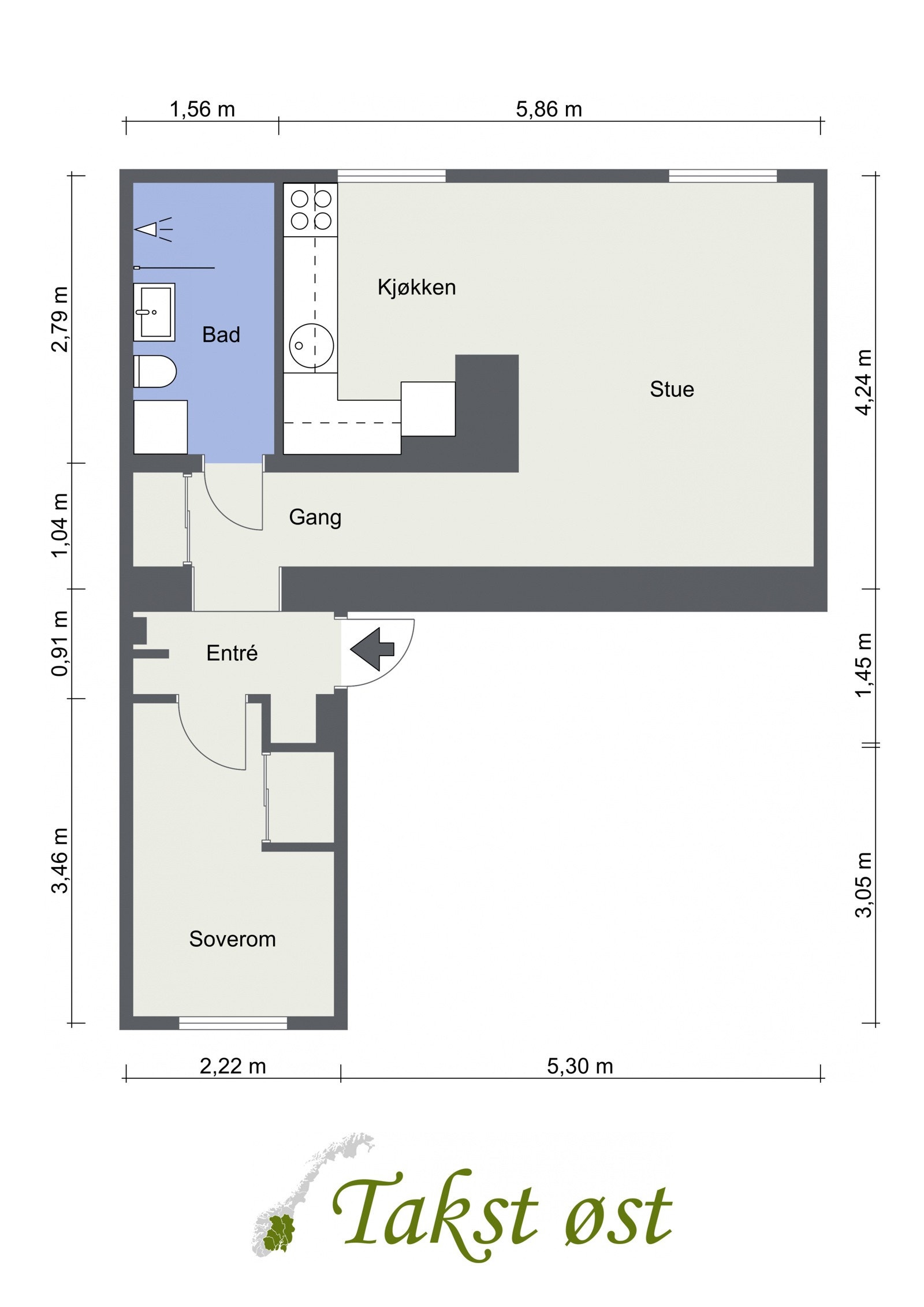 Plantegning Sørligata 40 A Galleribilde
