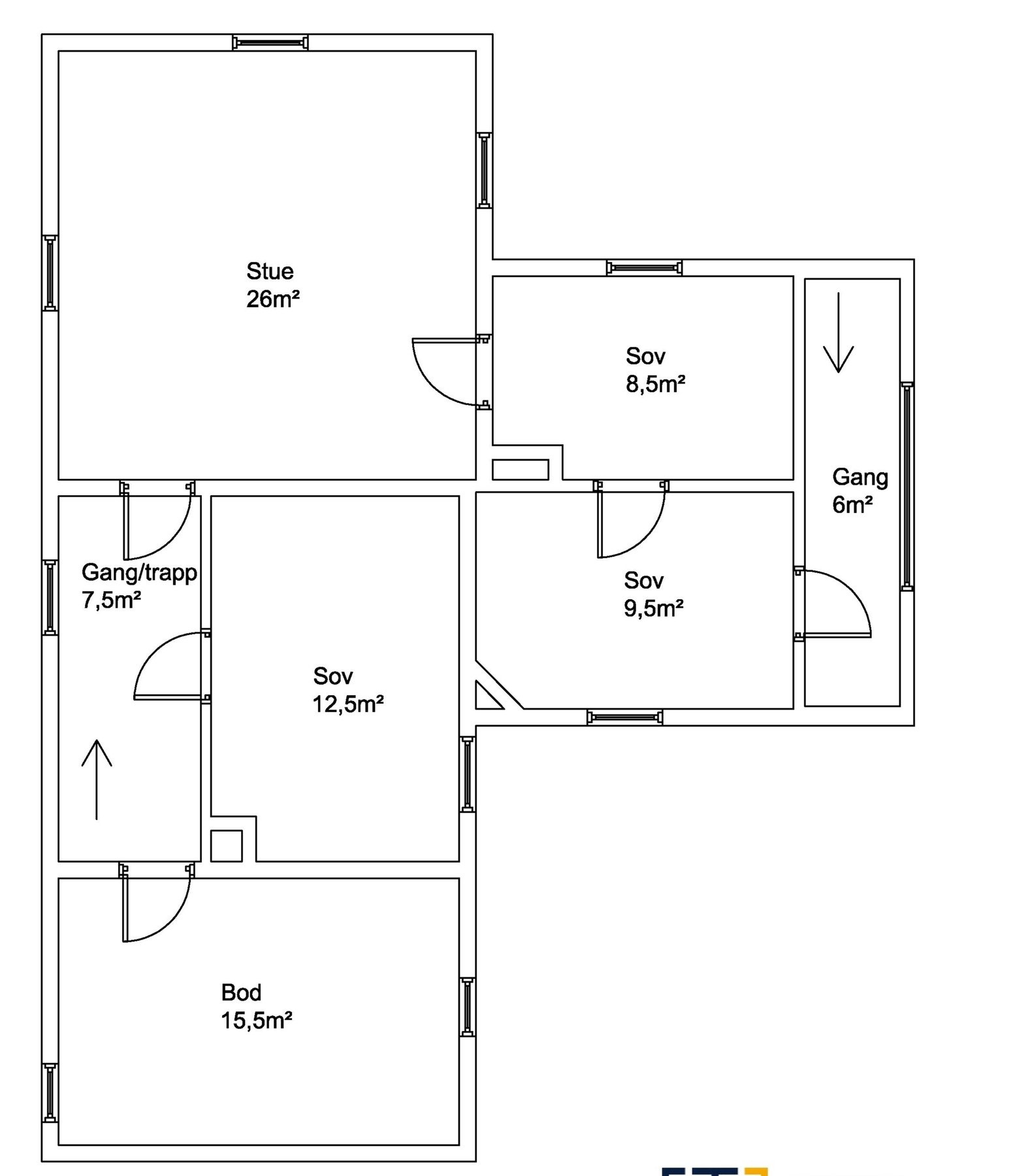 Planskisse 2.etg. Galleribilde