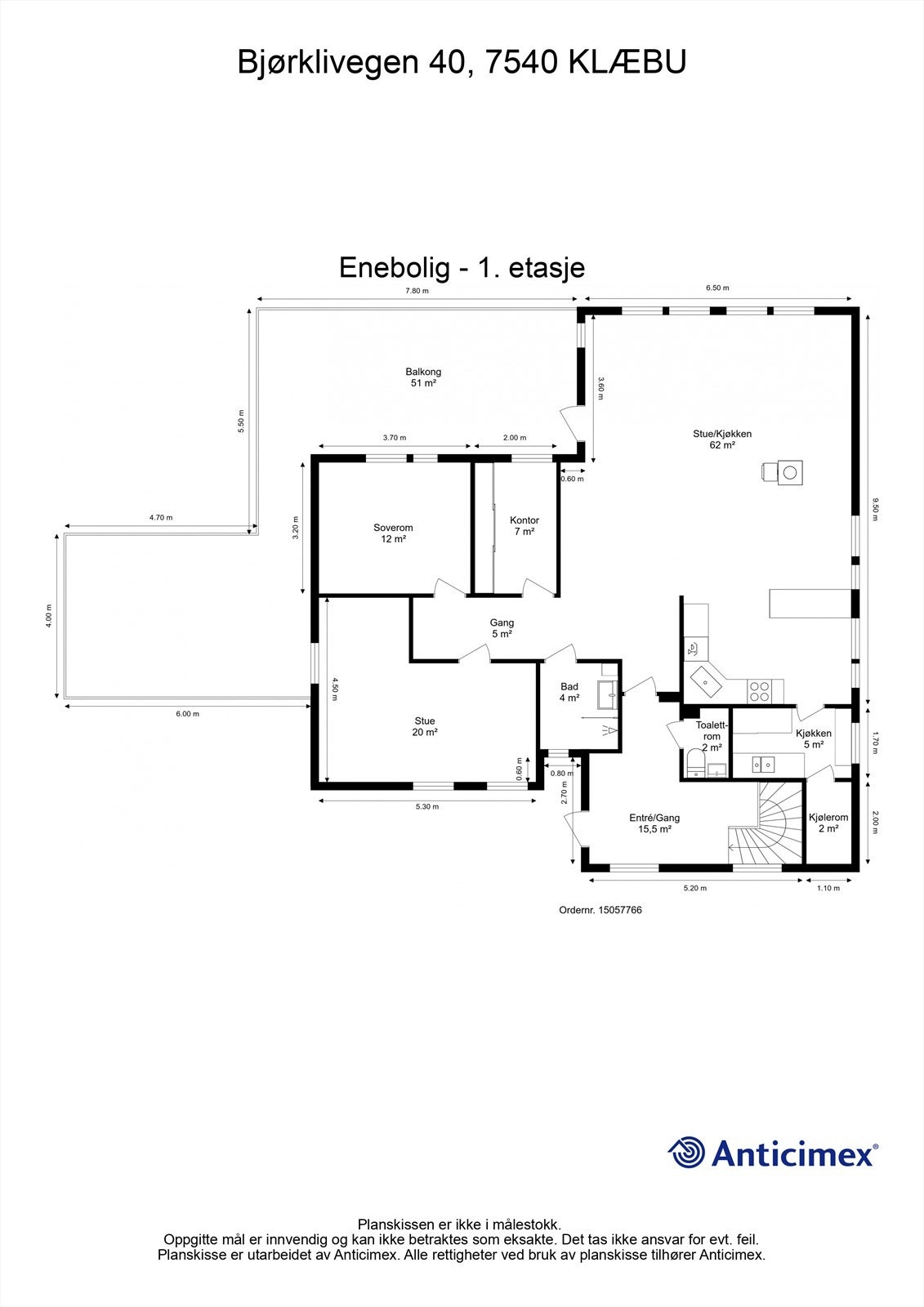 Planskisse 1. etasje. Galleribilde