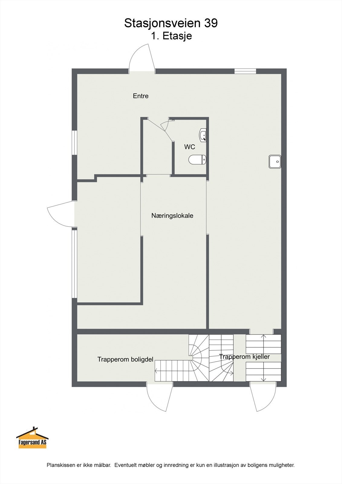 Plantegning 1.etasje Galleribilde
