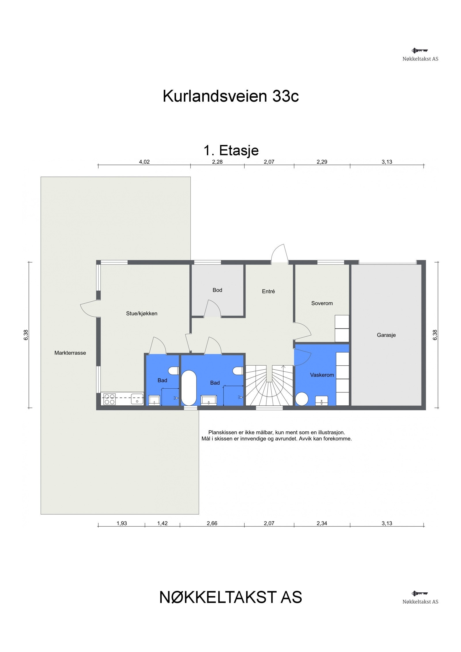 Plantegning 1. etasje. Galleribilde