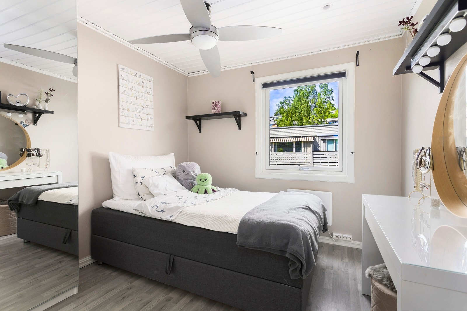 Her får man flere soverom som er romslige og byr rikelig på med plass til dobbeltseng, nattbord og garderobeløsning. Galleribilde