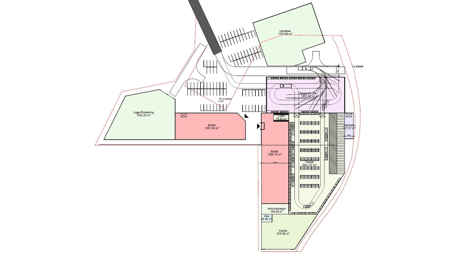Eksempel på plantening av innvendig areal. Galleribilde