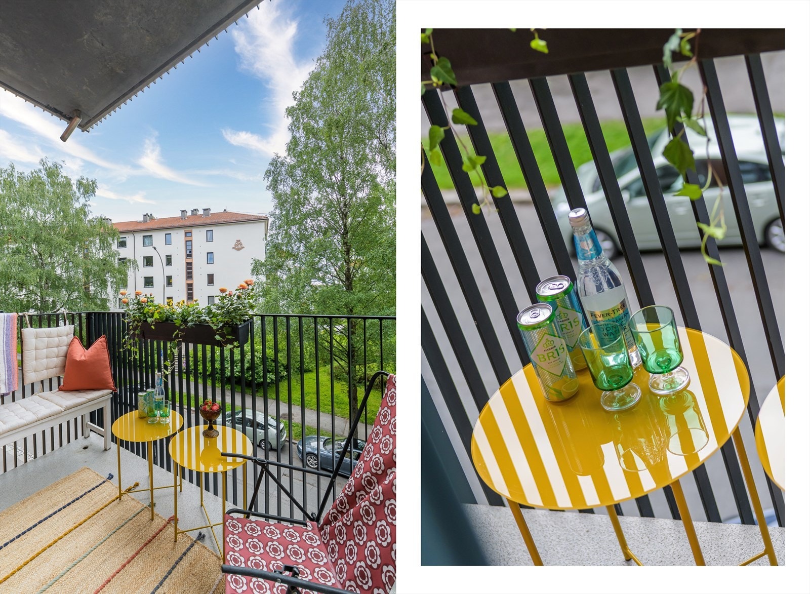 På sommerstid kan du åpne balkongdøren og forlenge stuen. Her har du sol fra morgen og utover formiddagen, før du kan nyte ettermiddagssolen i den flotte bakgården. Galleribilde