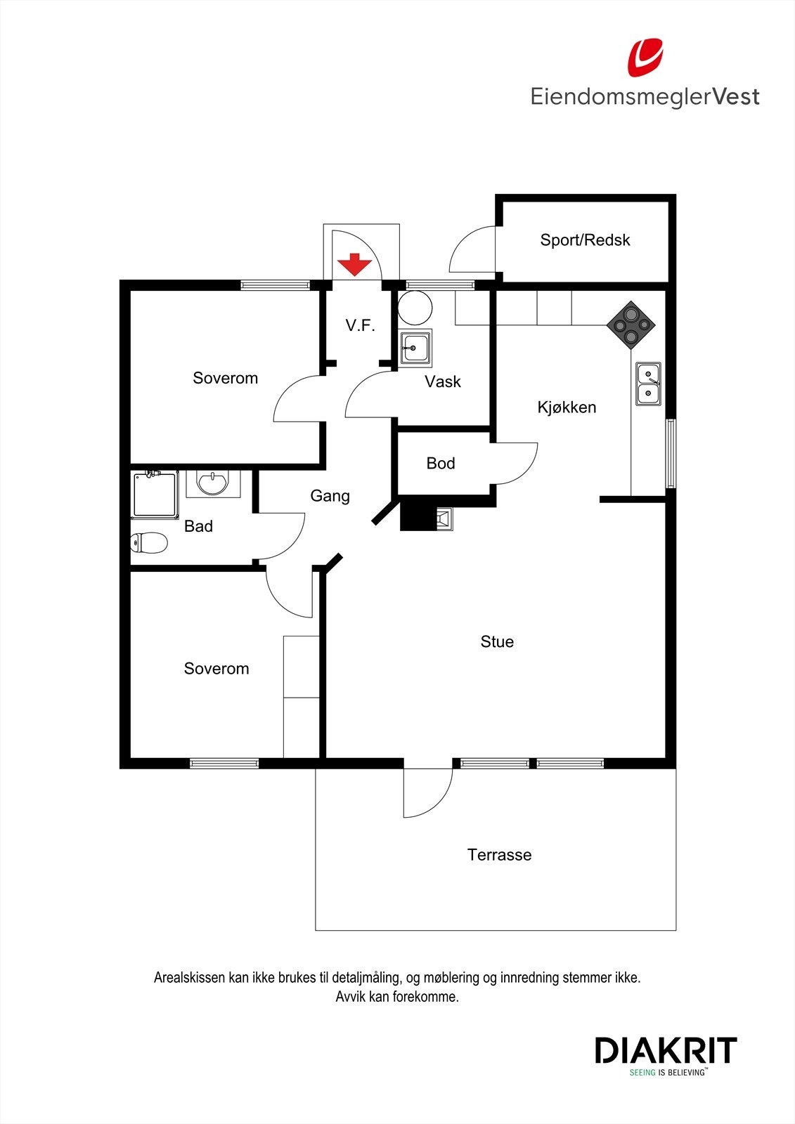 2D - Plantegning Galleribilde