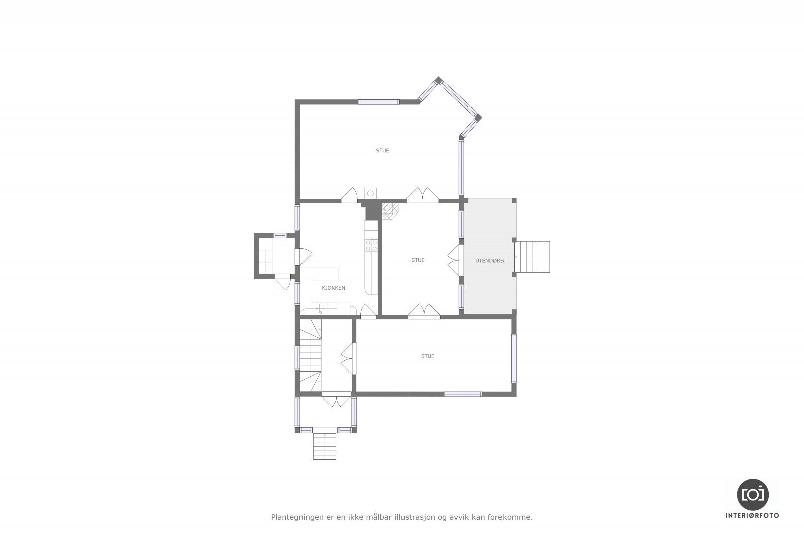 Planskisse 1. etg Galleribilde