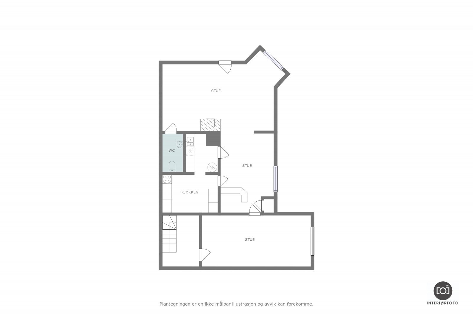 Planskisse kjeller Galleribilde