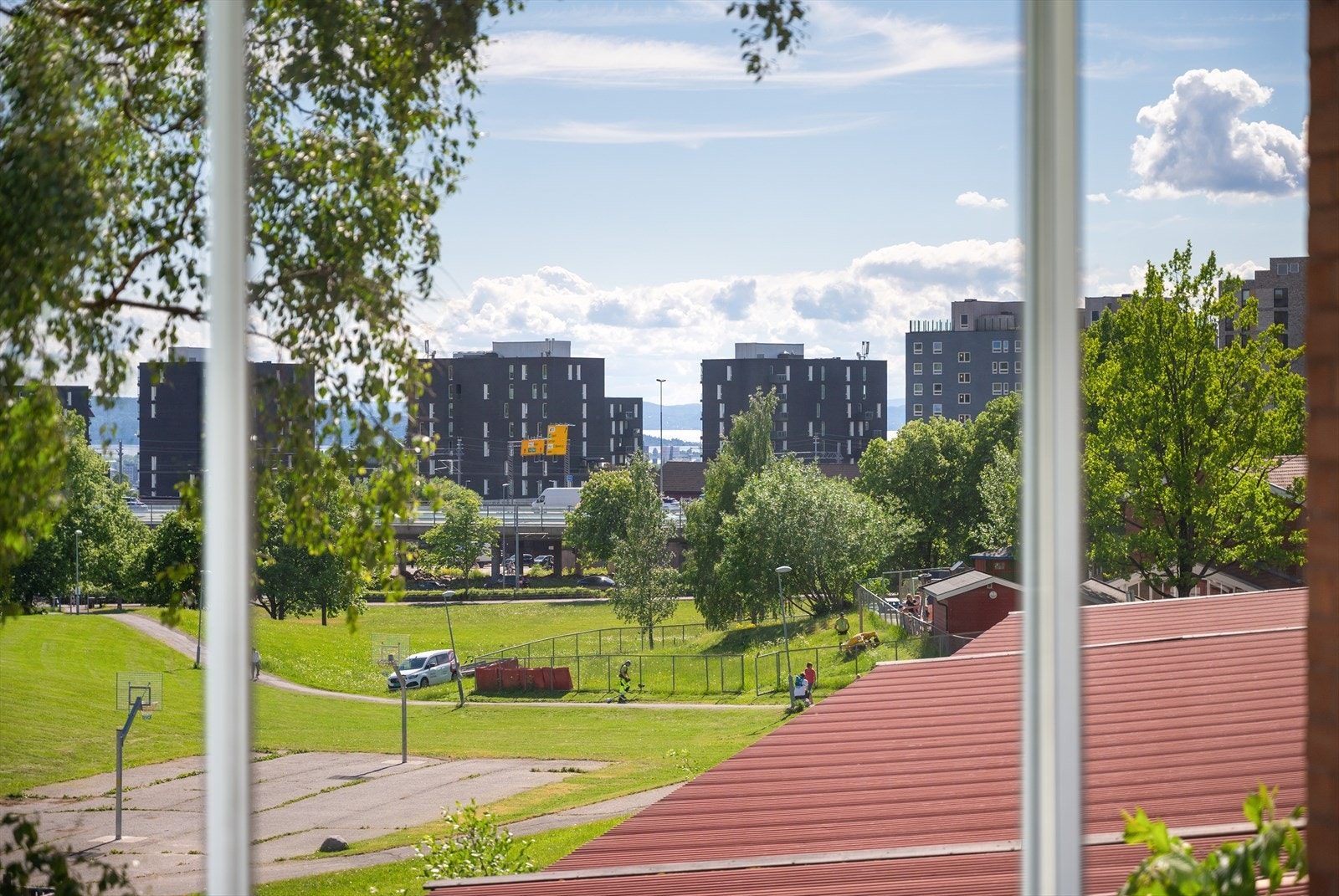 Med utsikt over Muselunden rett utenfor. Galleribilde