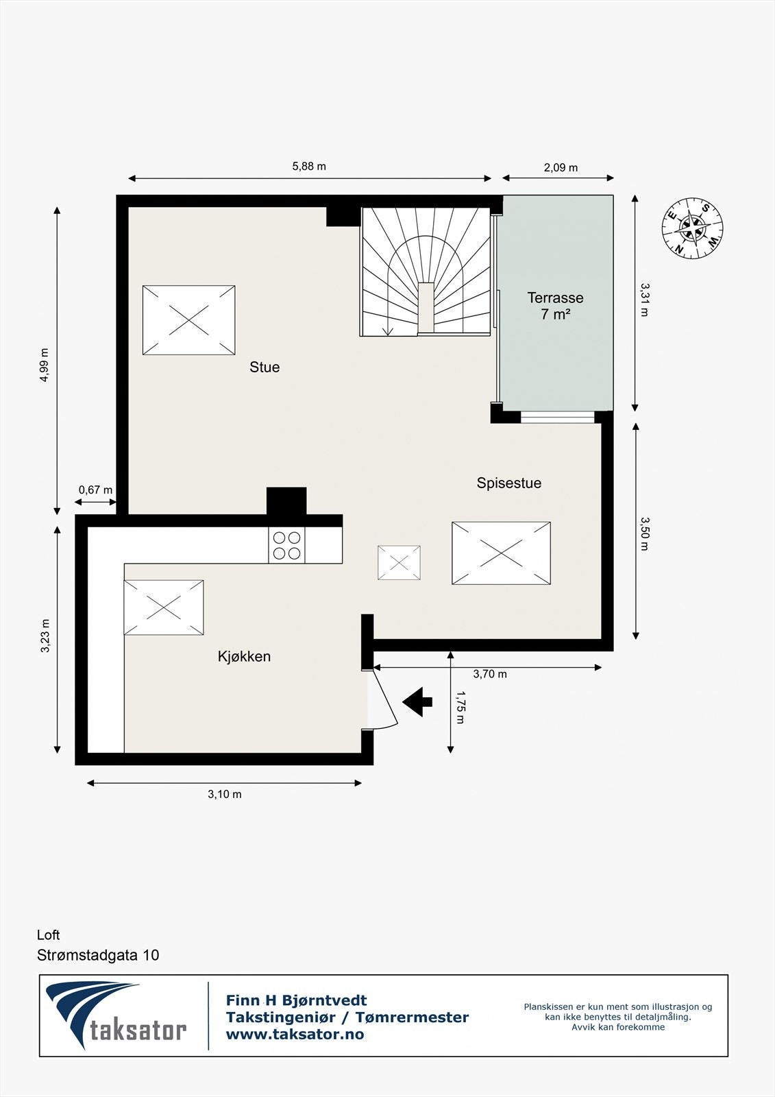 Plantegning Loft Galleribilde