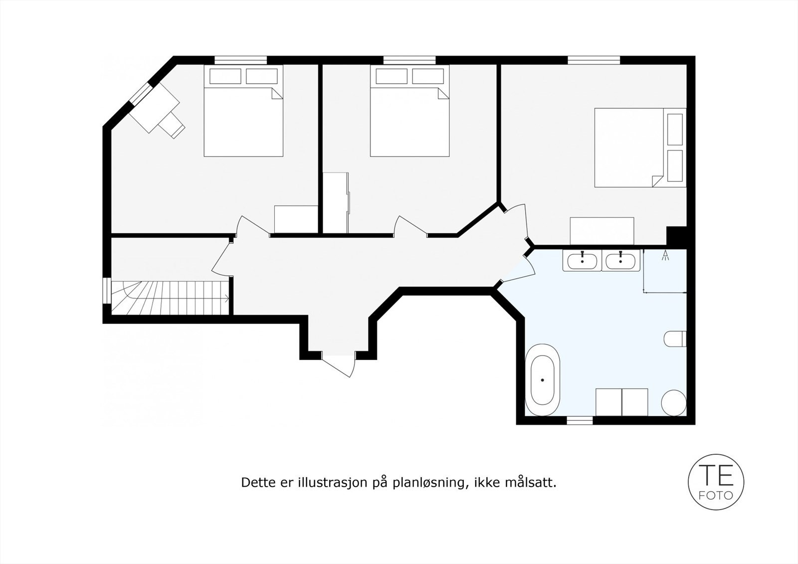thumbnail_Floorplan letterhead - Drawing 140 - 1. Etasje - 2D Floor Plan.jpg Galleribilde