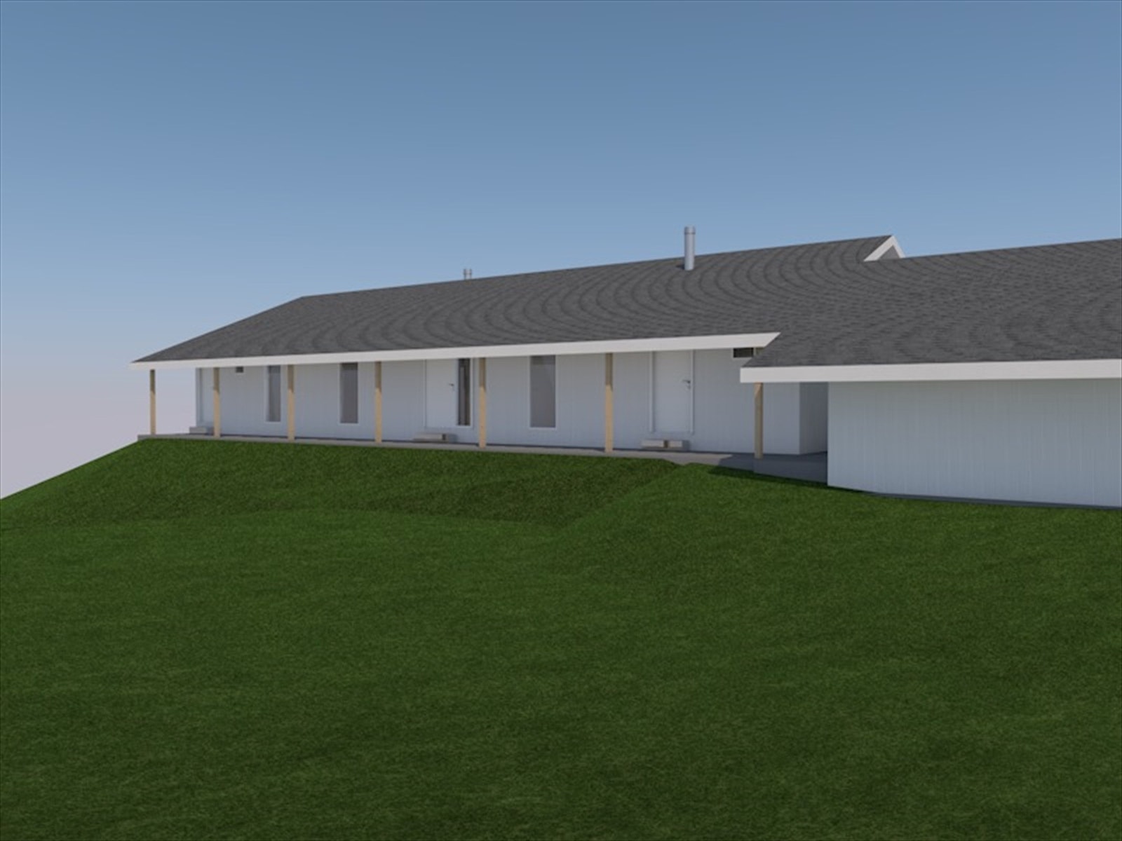 3D tegning av leilighetsbygg Galleribilde