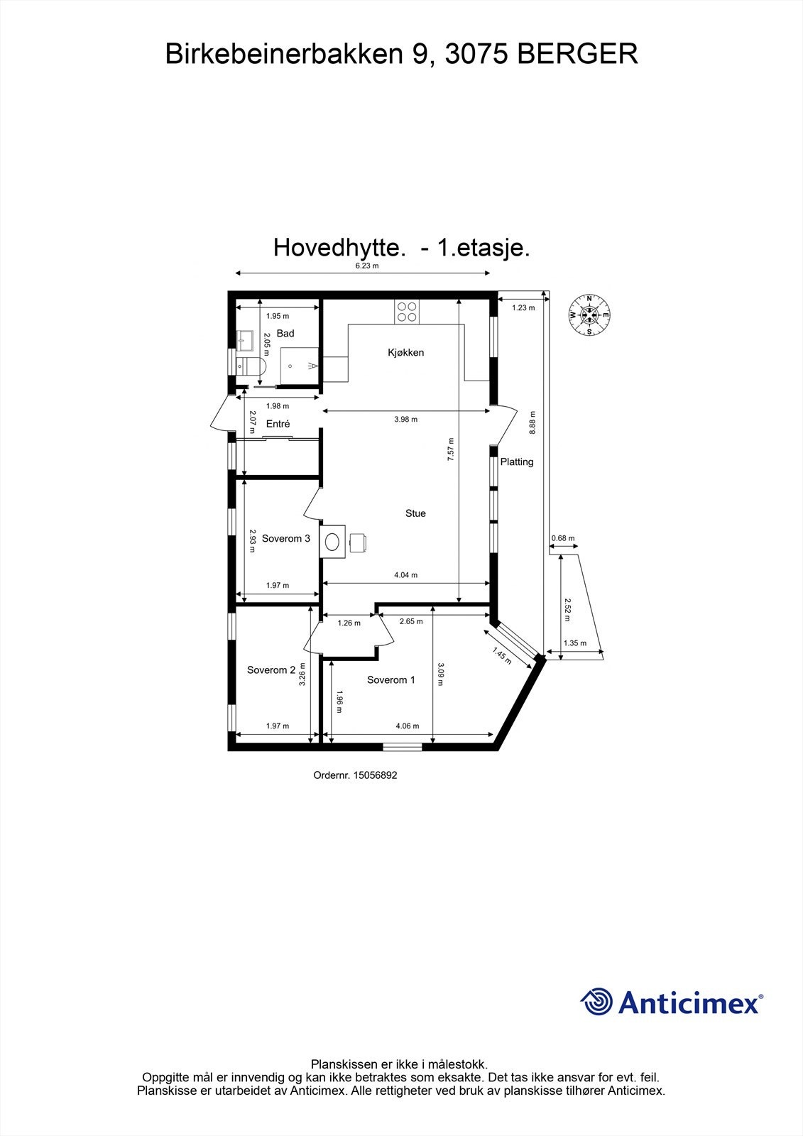 Plantegning 1. etasje Galleribilde