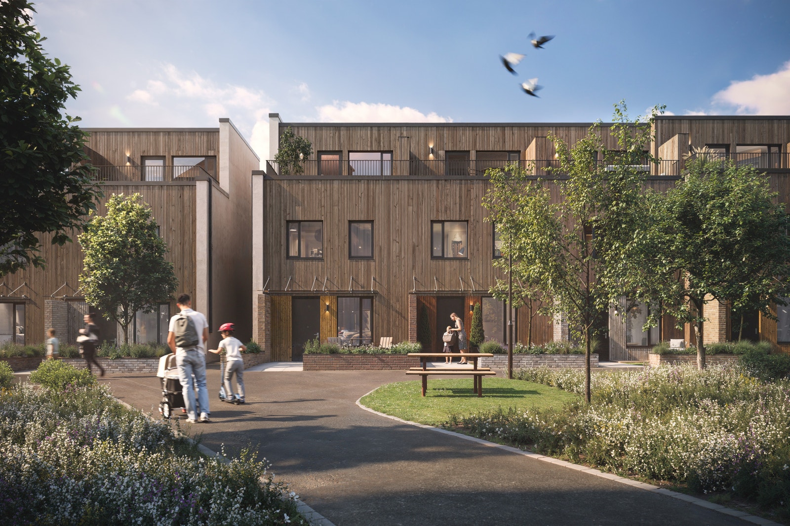 Velkommen til et helt nytt og lekker rekkehus på Leangenbukta. Illustrasjon, avvik vil forekomme. Galleribilde