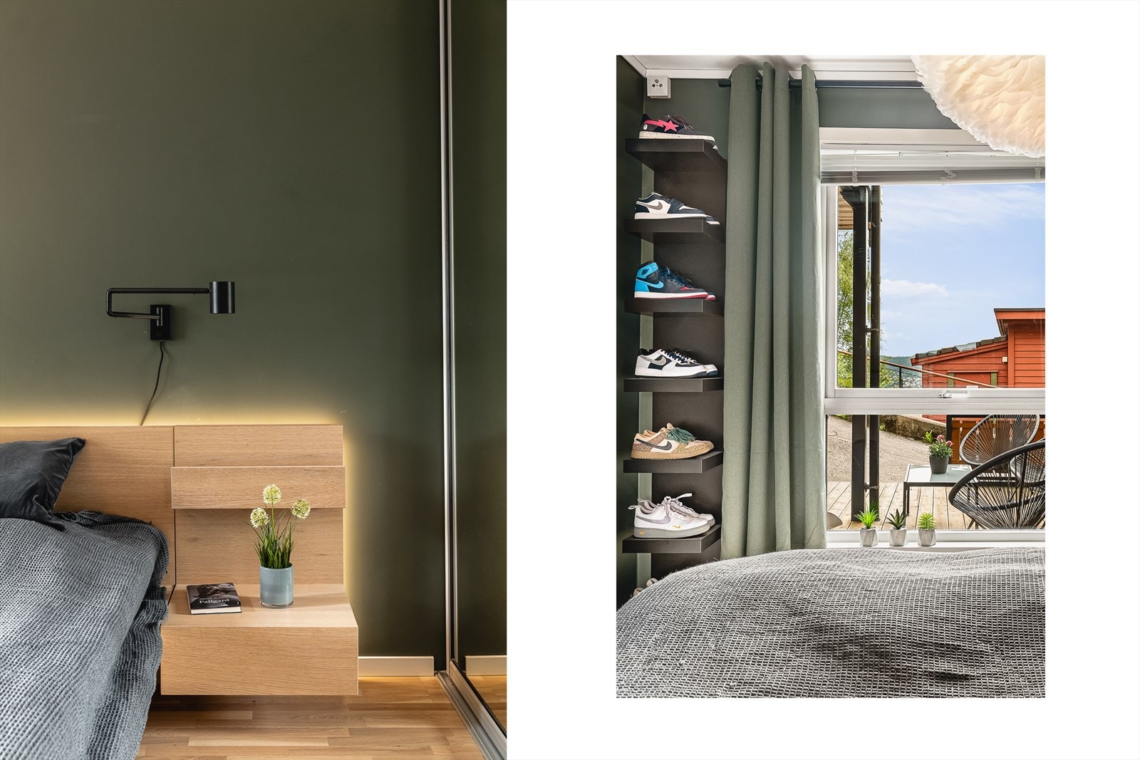 Soverommet er utstyrt med stor skyvedørsgarderobe med speil Galleribilde