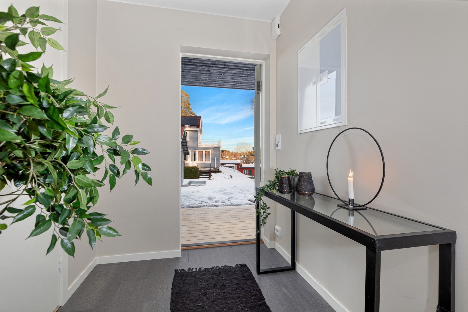 Gang, fliser med varmekabler Galleribilde