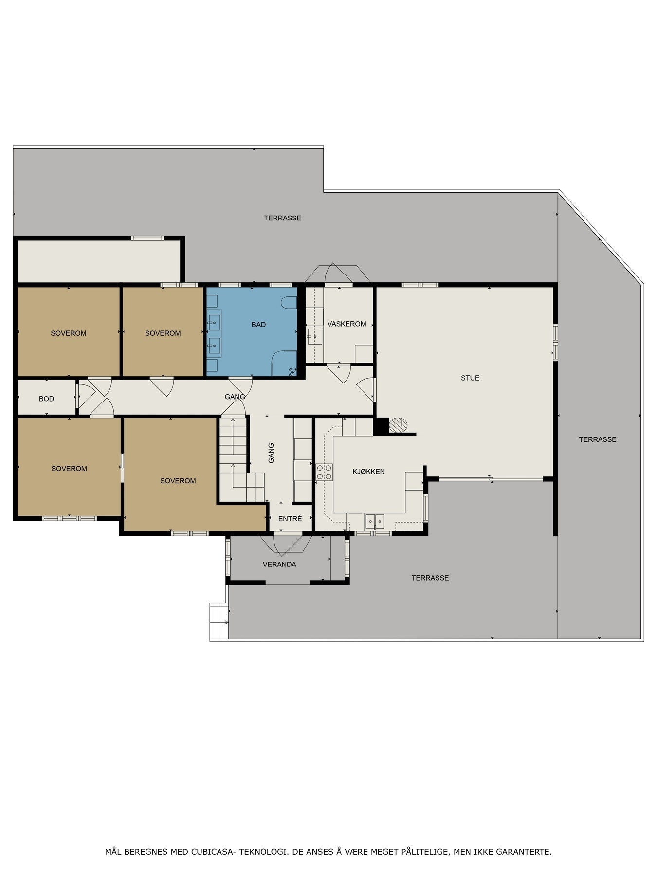 Plantegning 1. etasje Galleribilde