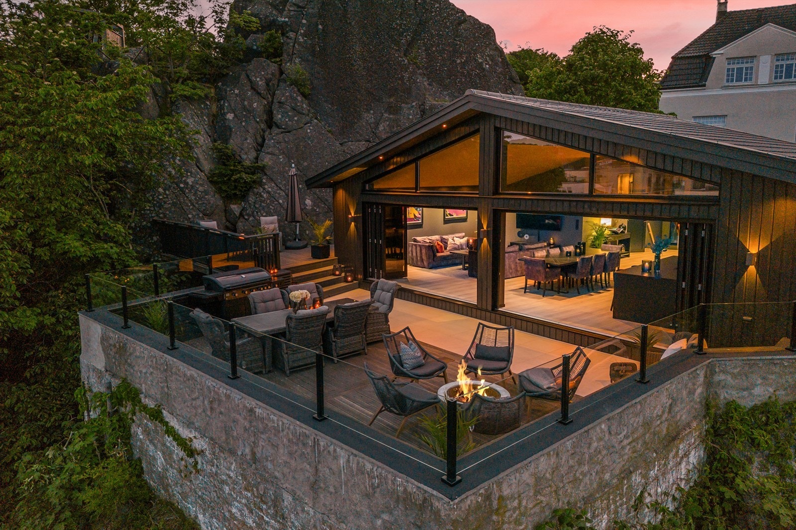 Dronebilde kveldstid Galleribilde