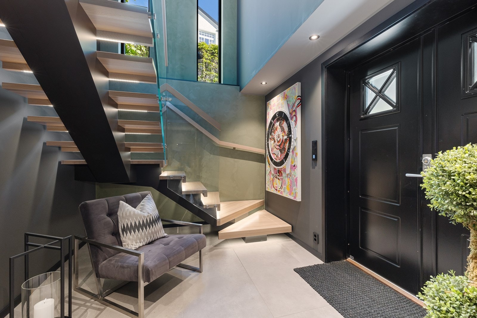 Arkitekttegnet trapp. Galleribilde