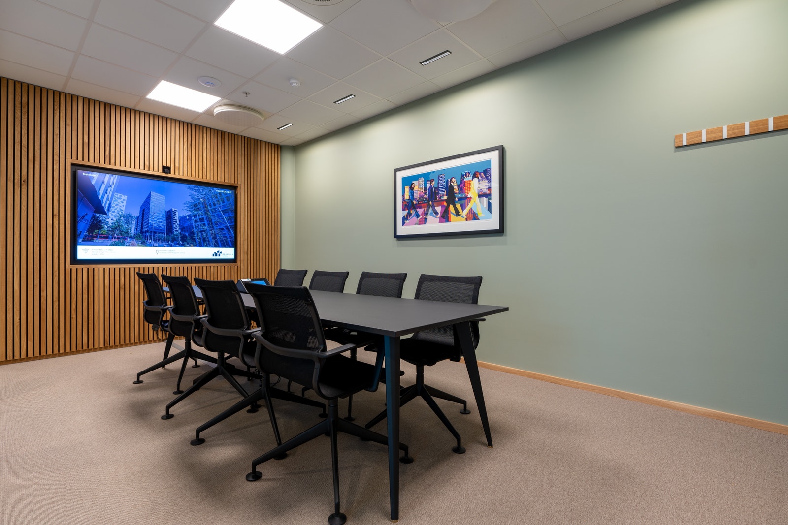 Et av flere møterom man kan leie i kontorhotellet Galleribilde