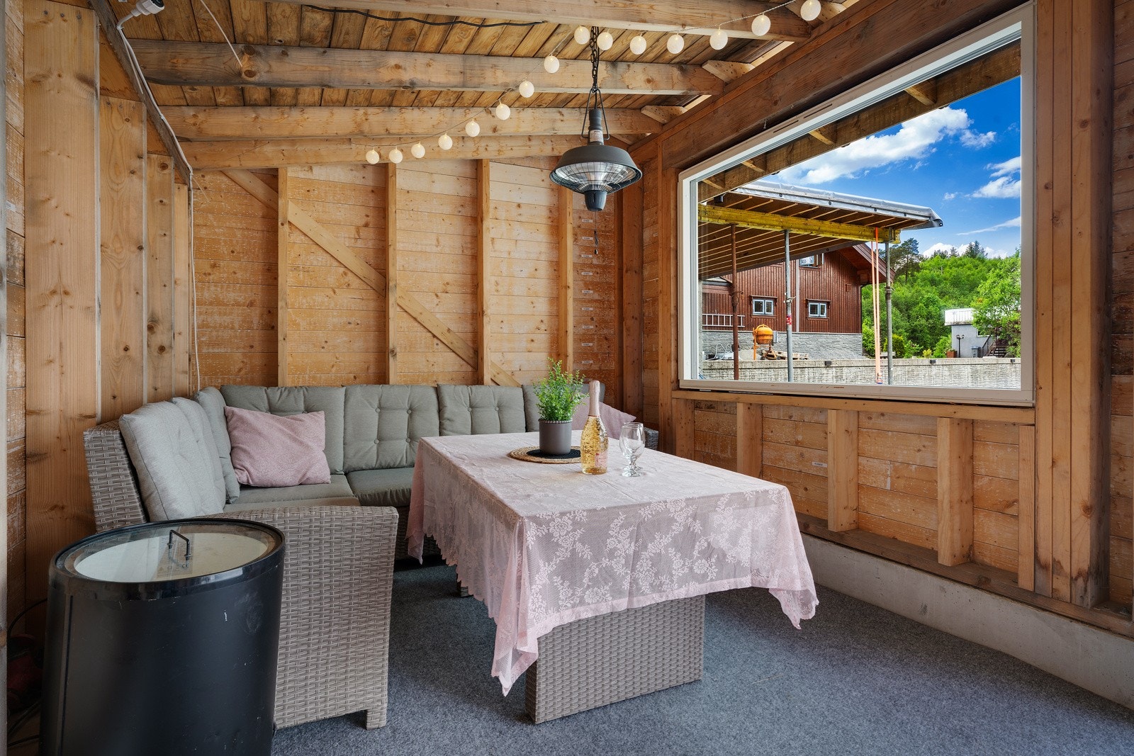 Ma kan innrede med både sittegruppe og grill. Galleribilde