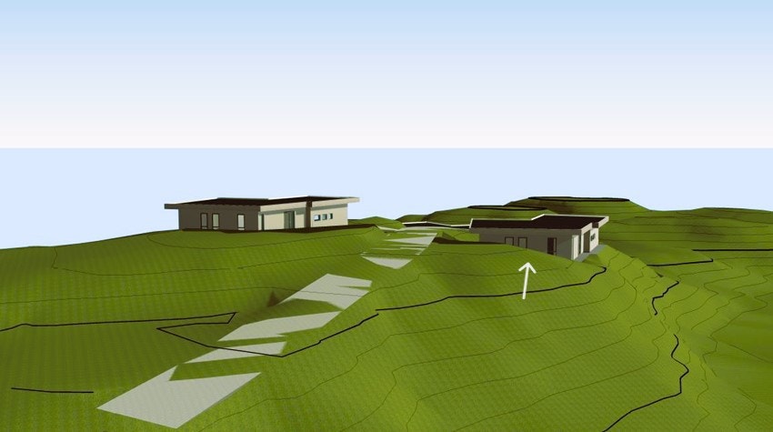 Tomten er tilknyttet infrastruktur. Galleribilde