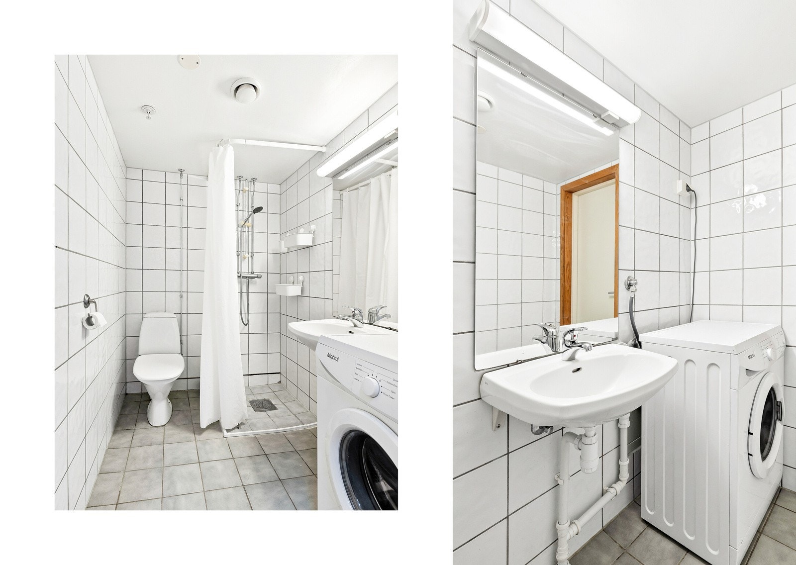 Flislagt bad med varmekabler i gulvet. Galleribilde