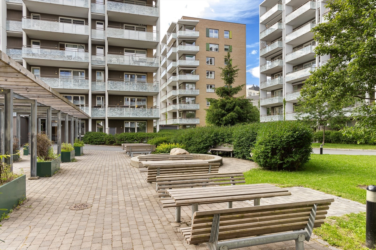 Uteområdet kan også benyttes eksklusivt av beboerne på kveldstid. Galleribilde