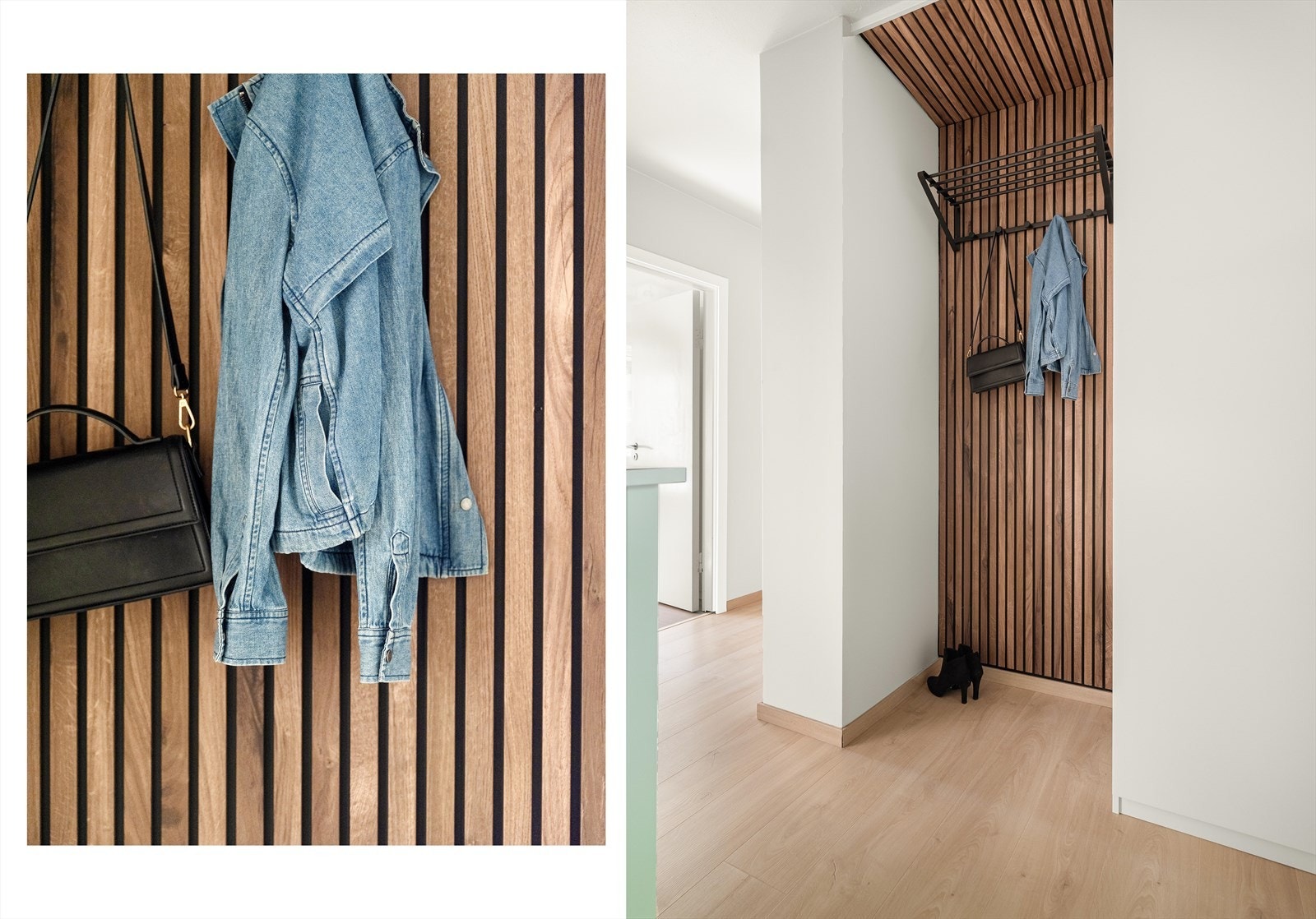 Spileveggen gir en unik detalj til entréen. Galleribilde
