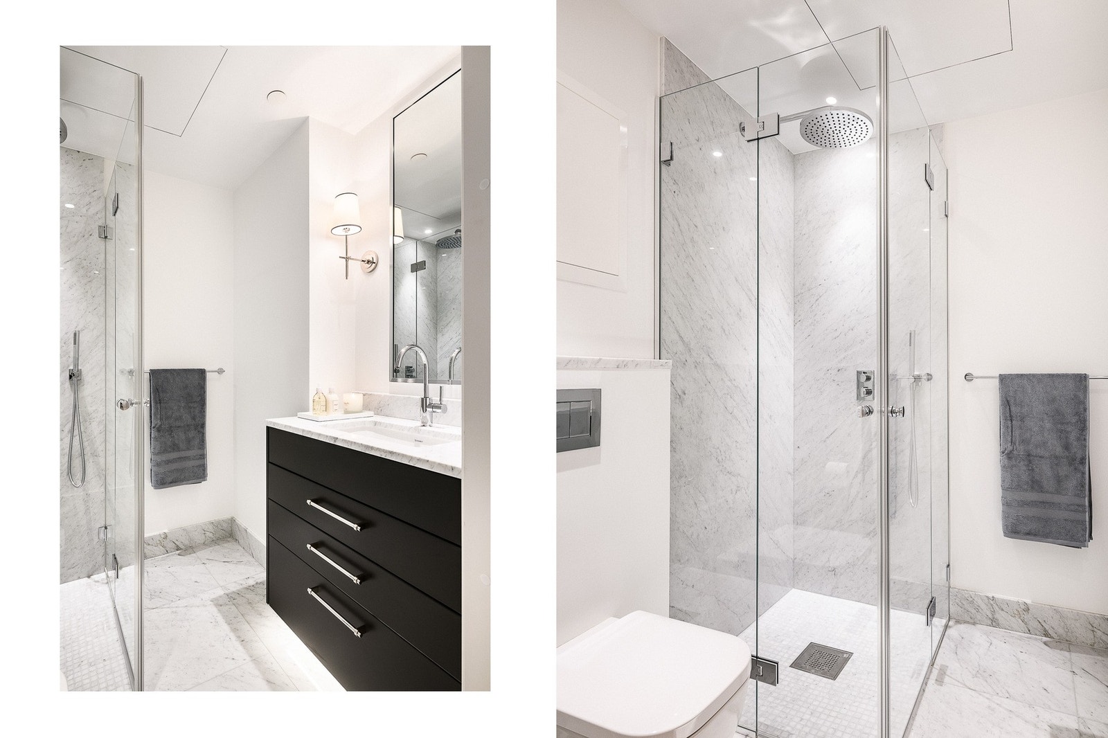 Lyst og pent utført baderom, tilknyttet soverommet. Galleribilde