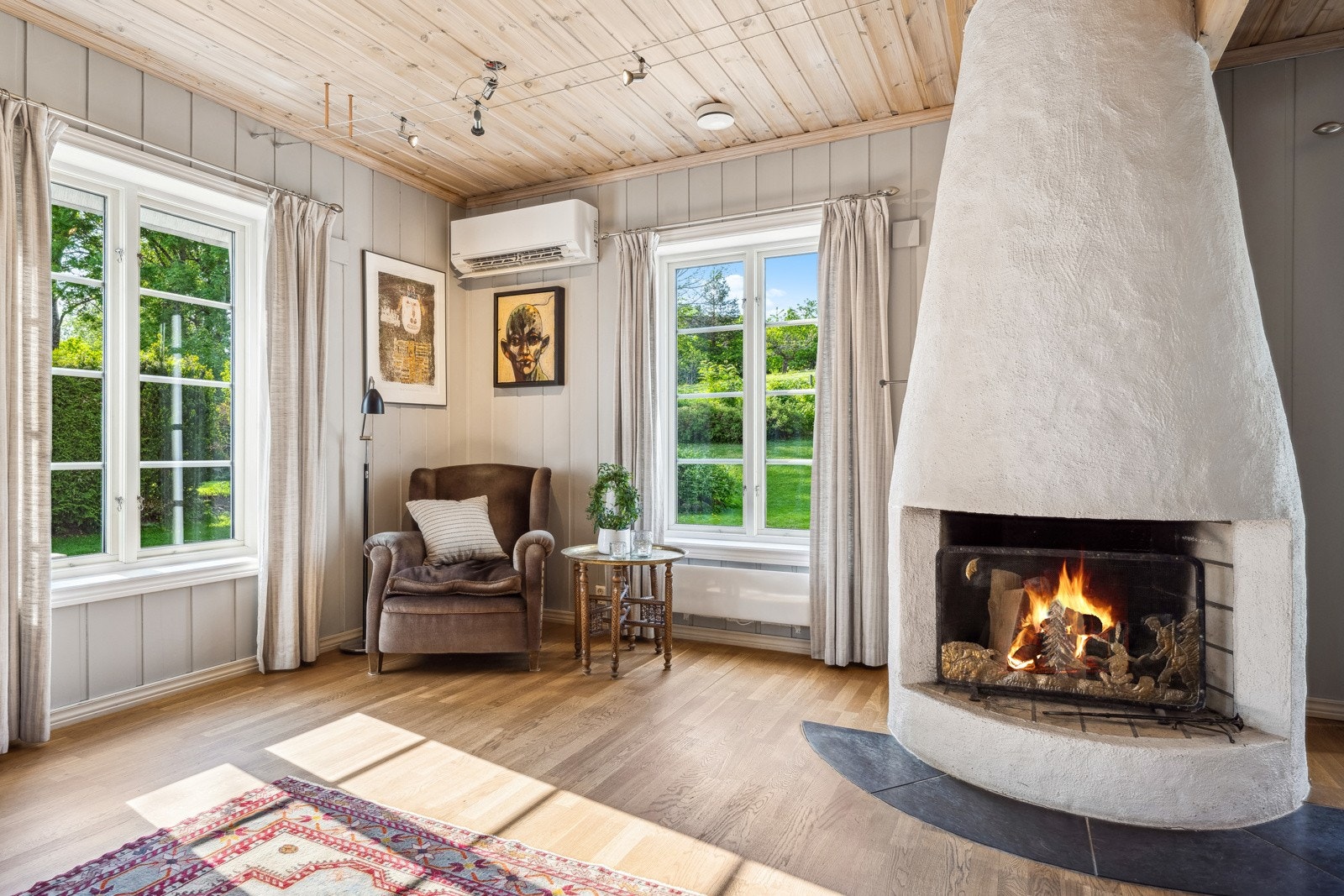 Fin, åpen peis Galleribilde