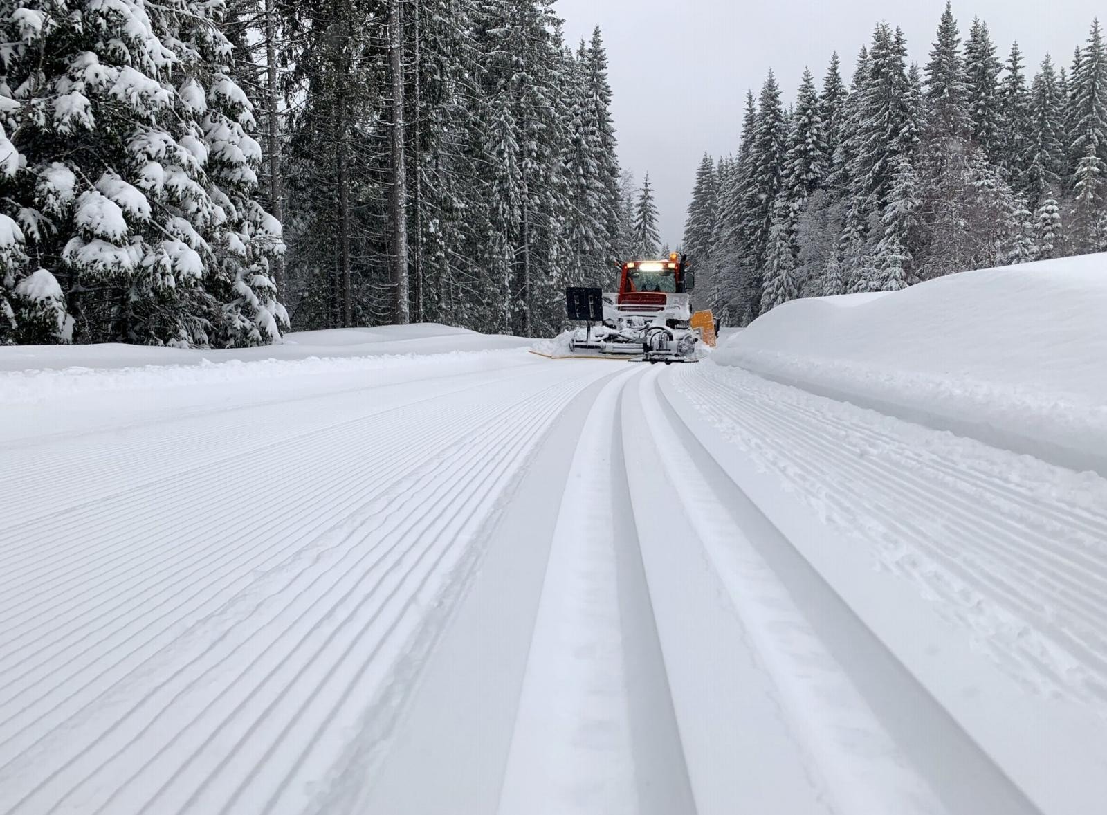 I Bærumsmarka er det milevis med preparerte skiløyper om vinteren Galleribilde