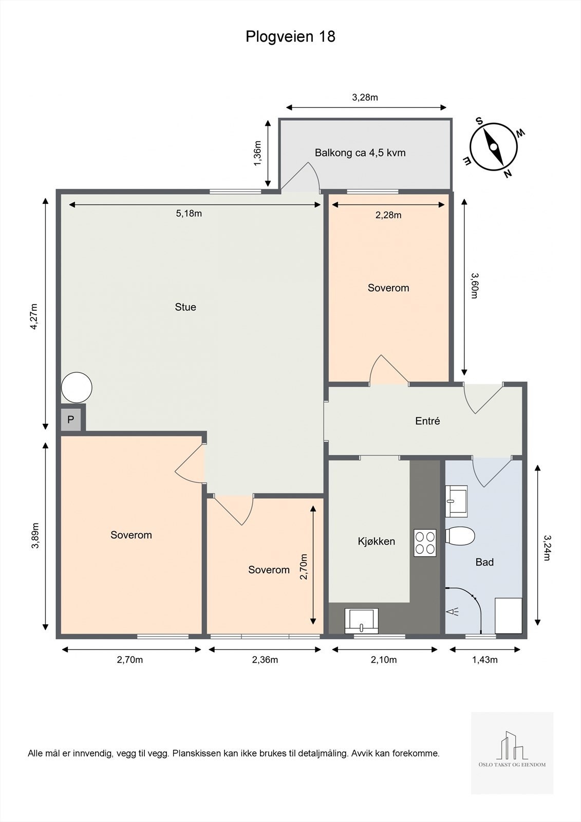 Takstmannens plantegning Galleribilde