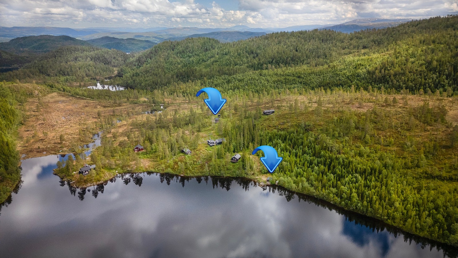 Naustet ligger ca 150 m sørvest for hytta Galleribilde