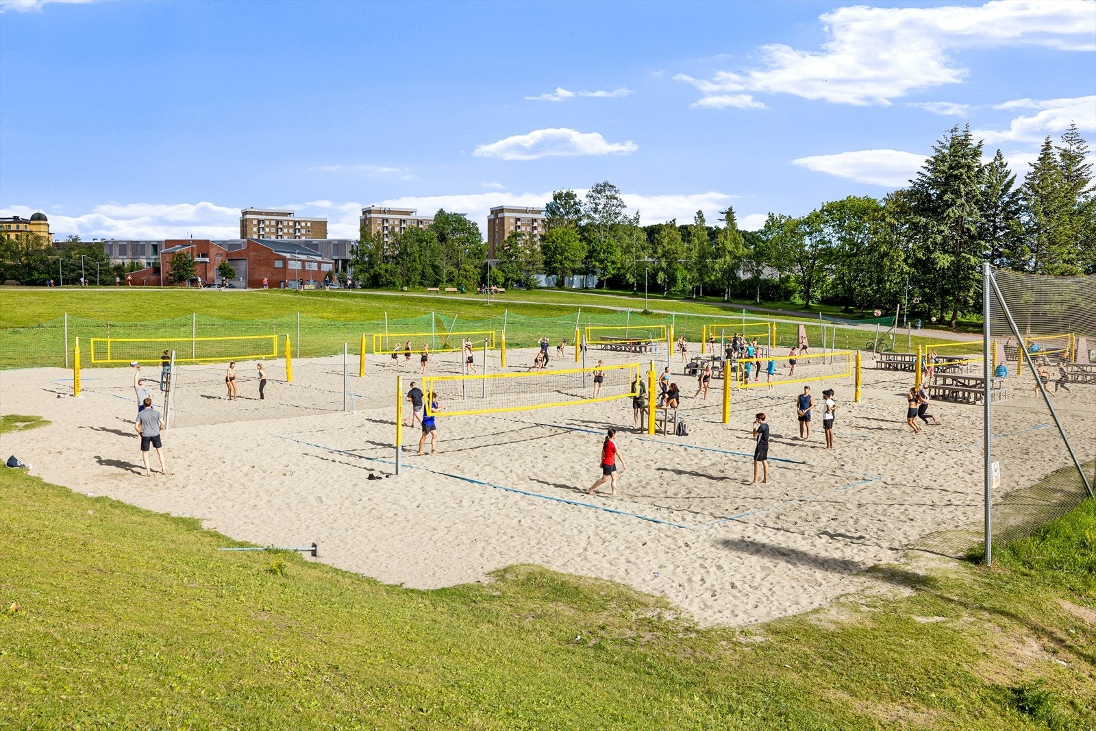 Med åtte flotte volleyballbaner er dette den perfekte plassen for å ta en kamp med venner eller familie. Galleribilde