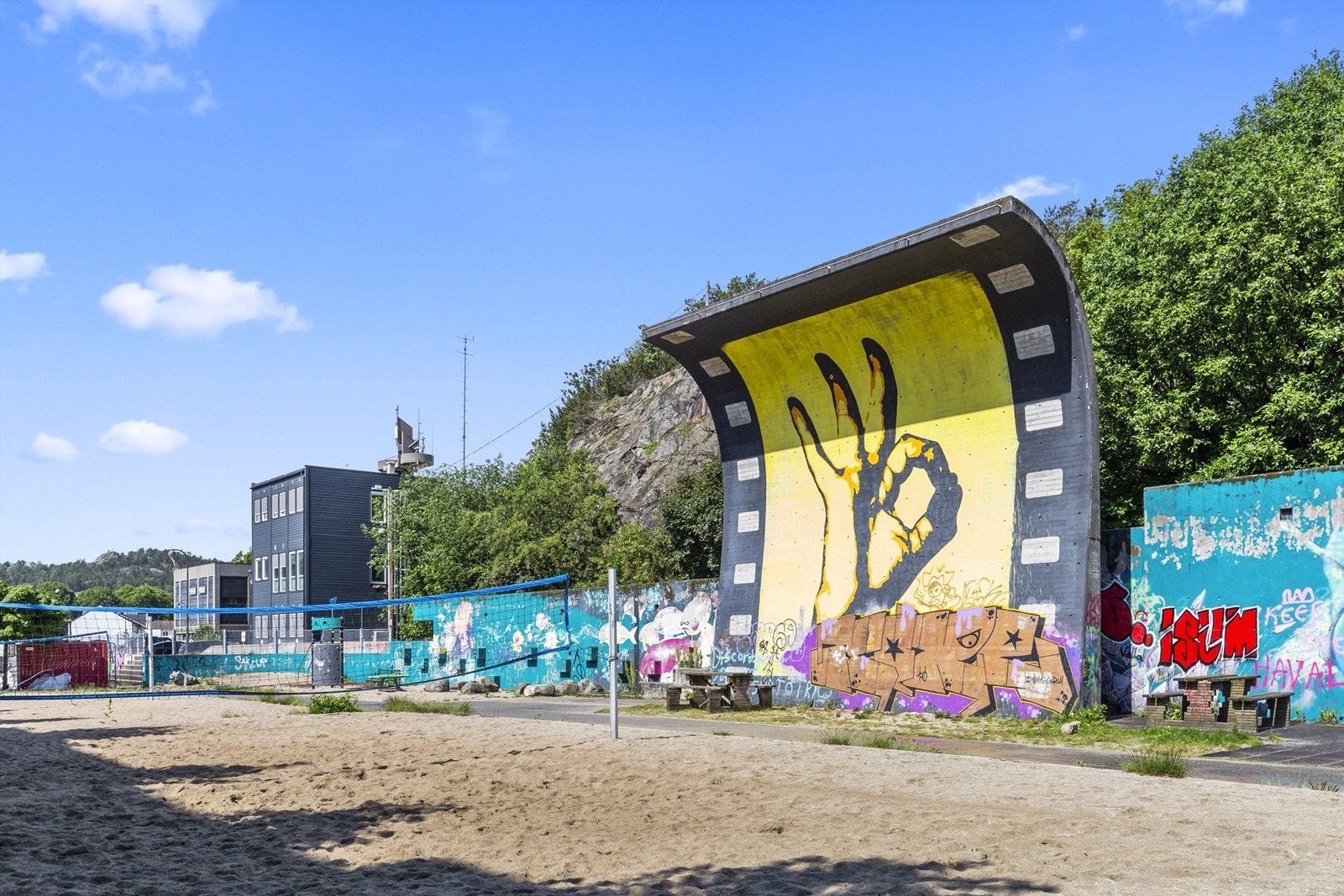 Sandvolleyball i Nybyen. Galleribilde