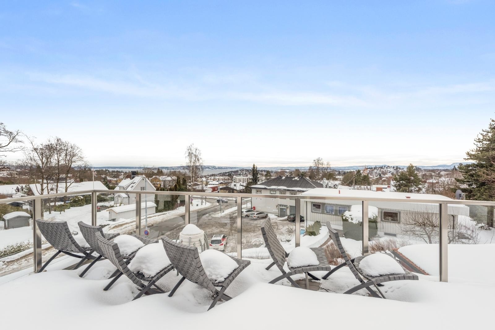 Terrassen på vinteren Galleribilde