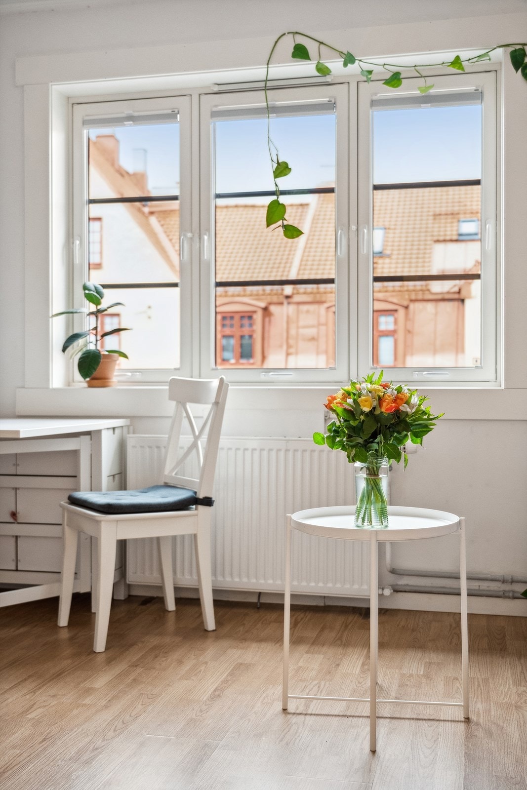 Store vindusflater som gir godt med naturlig lys inn Galleribilde