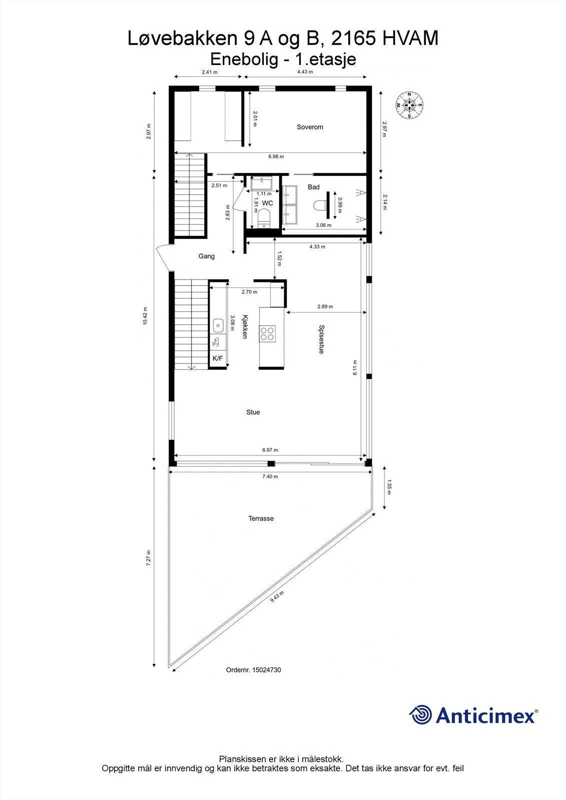 Plantegning 2.etasje Galleribilde