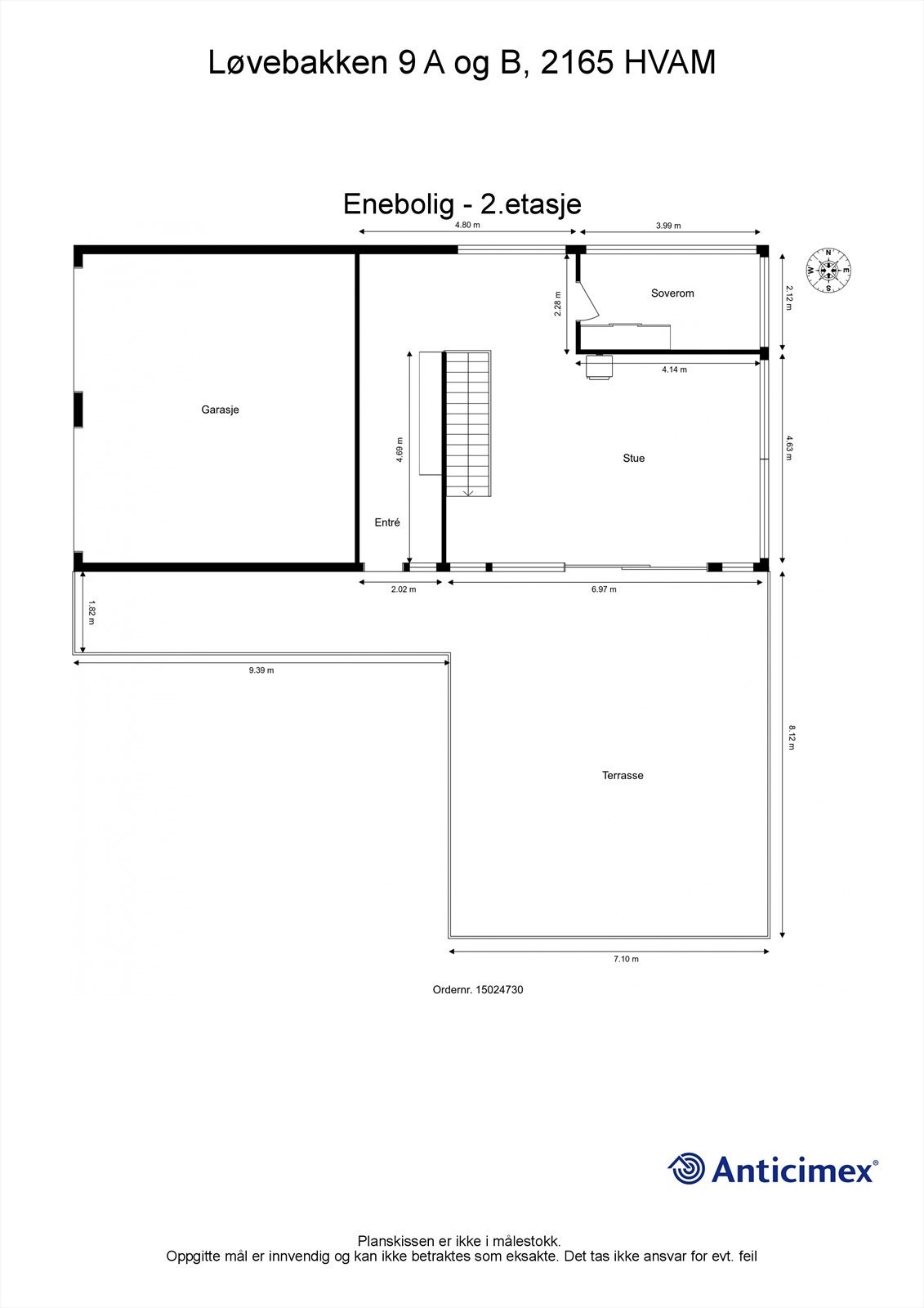 Plantegning toppetasje Galleribilde