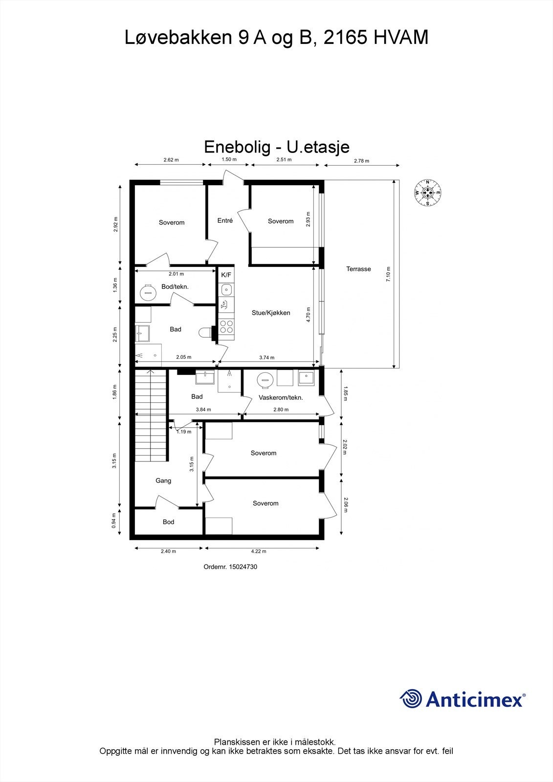 Plantegning underetasje Galleribilde