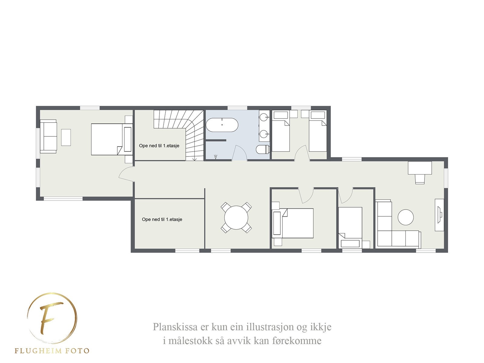Planteikning 2.etasje Galleribilde