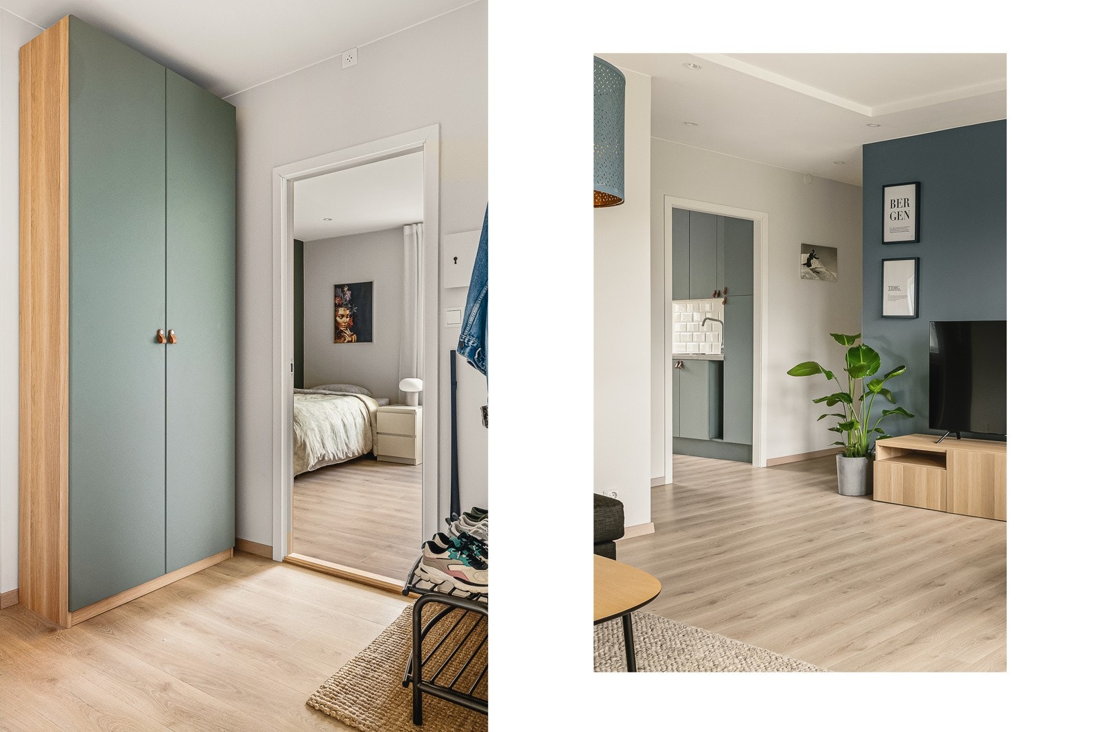 God plass til tøy i garderobe. Galleribilde