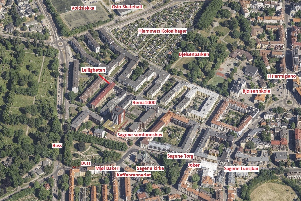 Oversikt over nærområdet. Galleribilde