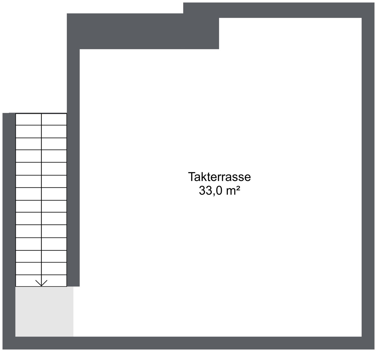 Planskisse takterrasse. Galleribilde