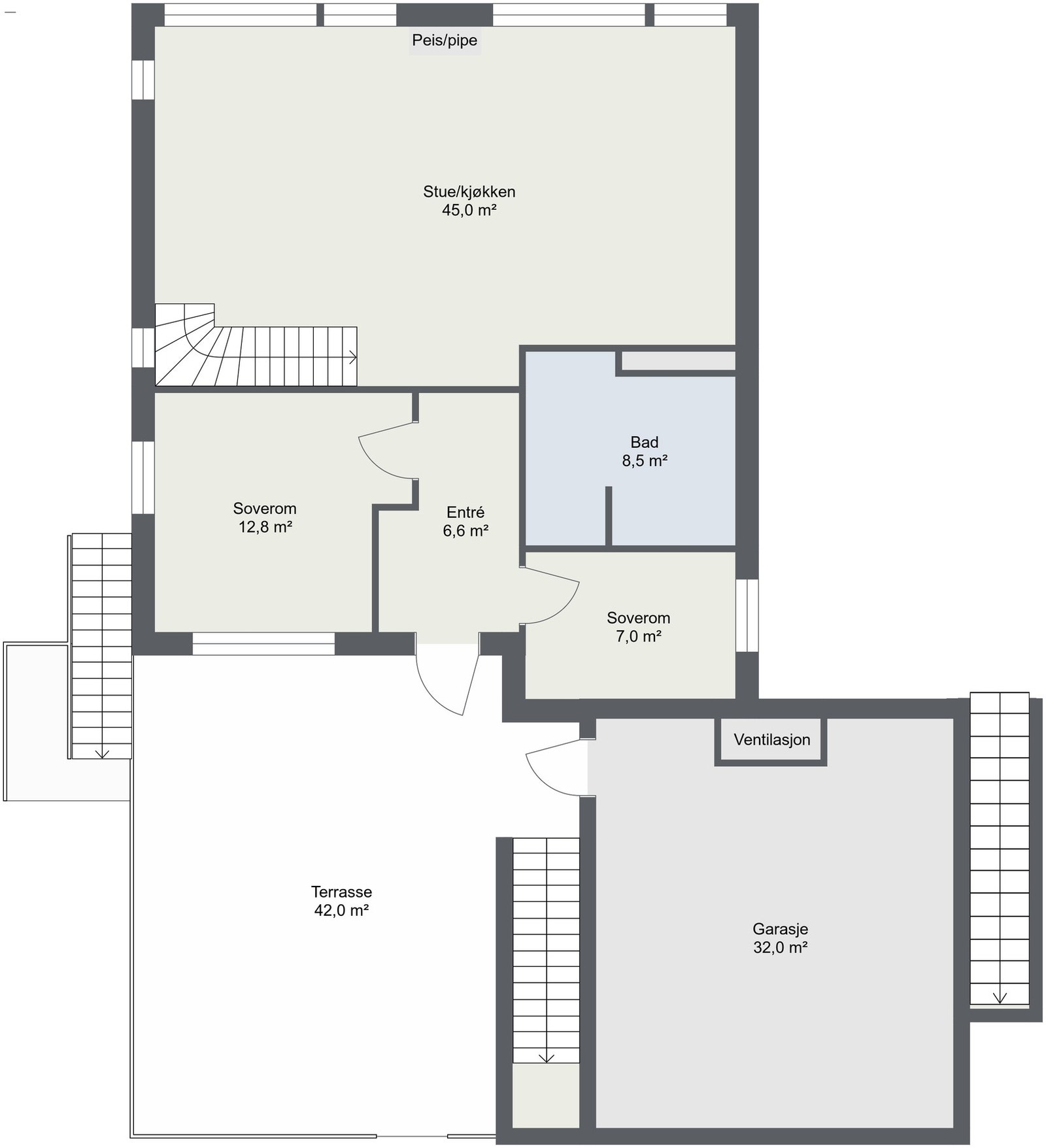 Planskisse 1.etasje Galleribilde